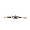 Art Deco Bracelet in 18k Gold with Diamonds & Sapphires