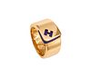 Hermes Paris Candy H Ring In 18Kt Yellow Gold With Lapis Lazuli