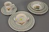 Villeroy and Boch "Basket" porcelain dinner service, 119 total pieces including 10 dinners, 8 French onion bowls, 8 salad bow