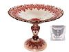 Large 19th C. Transparent Red Bohemian Crystal Centerpiece