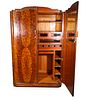 Art Deco Carved Wood Armoire