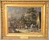 Teniers  oil on canvas  Banditti Sacking a Town  signed lower right: Teniers  marked on reverse: The Studio Pictures by "Ten.