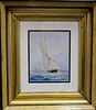 Barlow Moore (1834-1897) 
watercolor 
Racing Cutter in the Lead 
signed lower left: Barlow Moore 
sight size 8" x 6 1/4"