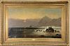 Franklin Dullin Briscoe (1844-1903) 
oil on canvas 
Fishermen on Rocky Coast 
signed lower right: FD Briscoe 
24" x 42"