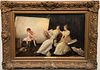 Albert Belleroche (1864-1944) 
oil on canvas 
"In the Studio" 
signed lower left: A. de Belleroche 
14" x 22"