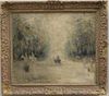 "Gabriel Spat (1890-1967) oil on canvas Bois de Boulogne, Paris 24" x 28""