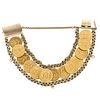 14K and Mexican Gold Coin Bracelet