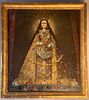 17/18th c Spanish Colonial Madonna and Child o/c
