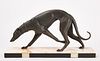 I. Rochard-Deco Bronze Sculpture of Greyhound