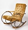 Modern Rocking Chair with Cushioned Seat