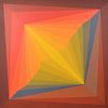 Large Doris Leeper Abstract Geometric Painting, 65"H