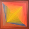 Large Doris Leeper Abstract Geometric Painting, 65"H