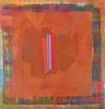 Abstract Mixed Media Painting, Signed M. Henderson, 47"W