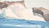 William Zingaro Watercolor Painting, Seascape