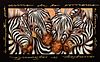 Large Luis Sottil Zebra Painting, 49"W