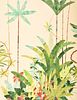 Ron Yrabedra Watercolor Painting, Jungle Plants