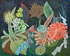 Large Steve Lotz Floral Painting, 59"W