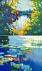 2 Tadashi Asoma Landscape Screenprints, Signed Editions