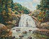 Ernest Lawson (1873-1939), "Waterfall," circa 1928, Oil on canvas, 16.25" H x 20" W