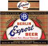 1937 Berlin Export Beer 12oz WI36-10 Label Berlin Wisconsin