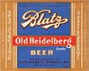 1939 Blatz Old Heidelberg Castle Beer 32oz One Quart WI288-63V1 Label Milwaukee Wisconsin