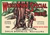 1938 Wisconsin Special Beer 12oz WI528-08 Label Westfield Wisconsin