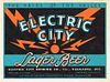 1933 Electric City Lager Beer 12oz WI194-05 Label Kaukauna Wisconsin