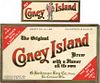 1927 Coney Island Brew 12oz WI215-15 Label La Crosse Wisconsin