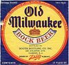 1939 Old Milwaukee Bock Beer 12oz WI316-OMBS-c Label Milwaukee Wisconsin