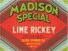 1950 Madison Special Lime Rickey Madison Wisconsin 24oz Label 