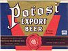 1937 Potosi Export Beer 8oz WI405-22 Label Potosi Wisconsin