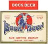 1944 Bock Beer 12oz WI389-07 Label Oshkosh Wisconsin