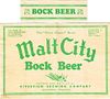 1934 Malt City Bock Beer 12oz WI245-07 Label Manitowoc Wisconsin