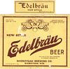 1933 Edelbrau Beer 12oz WI462-10v Label Shullsburg Wisconsin