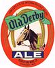 1933 Old Derby Ale 8oz WI388-21 Label Oshkosh Wisconsin