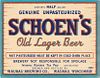 1934 Schoen's Old Lager Beer Half Gallon Picnic WI522-29 Label Wausau Wisconsin