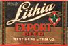 1942 Lithia Export Beer 12oz WI525-21 Label West Bend Wisconsin