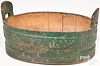 Small green painted tub, 19th c.