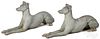 Pair of cast iron whippets, 19th c.
