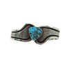 NO RESERVE - Navajo Morenci Turquoise and Silver Bracelet c. 1960s, size 6.125 (J15625-006)