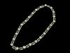 925 Sterling Silver - Vintage Shiny Marcasite Bar Link Chain Necklace