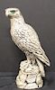 .999 Silver Over Alabaster Sculpture of Eagle