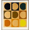 Victor Vasarely, color screen print, 1964