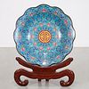 Large Chinese cloisonne basin or bowl