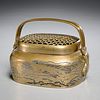 Antique Chinese hand warmer and cover