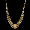 Ancient Egyptian style scarab and beaded necklace