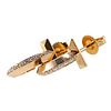 Tiffany &amp; Co 18k Gold Diamond Hoop Earrings
