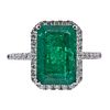 Effy 14k Gold 4ct Emerald Diamond Ring
