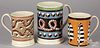 Three Don Carpentier mocha mugs