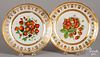Pair of Italian porcelain strawberry plates